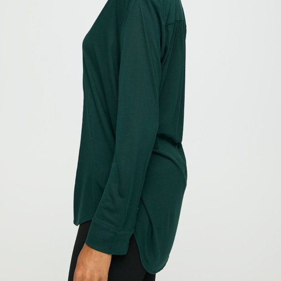 Babaton Brooks Black Long Sleeve Drapey Top - Picture 6 of 8